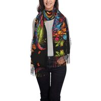 TYUMH Rosette Owl Prints Long-pile tassel scarf warm and soft fashionable accessory suitable for clo