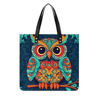 Leather Shoulder Bags for Women With Interior Small Bag, Soft Comfortable Ethnic Owl Tote Bag Purses