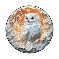 Luna Owl Puzzle, 3D Jigsaw Puzzles Wooden Flat Difficult Puzzle for Adults, Unique Aesthetic Animal 