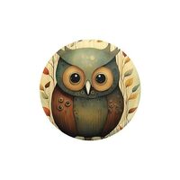 CafePress Autumn Owl 2.25 Button 2.25" Round Pinback Button
