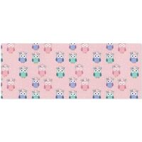 OTVEE 2 Rolls Birthday Wrapping Paper Roll - Cute Owls with Floral Crowns Design Gift Wrap Perfect f