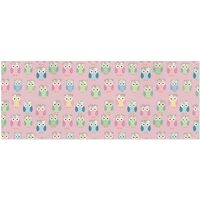 OTVEE 2 Rolls Birthday Wrapping Paper Roll - Cute Owls with Floral Crowns Pattern Design Gift Wrap P