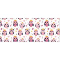 OTVEE 2 Rolls Birthday Wrapping Paper Roll - Cute Pink Owls Flowers Pattern Design Gift Wrap Perfect