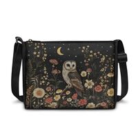 Entornuest Owl Flowers Crossbody Bags for Women Men Trendy Small Outdoor Adventures Sling Pack with 