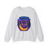 I Thrive On Midnight — Unisex Heavy Blend Crewneck Sweatshirt For Night Owls Ash