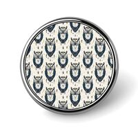 Vintage Tribal Style Owl Print Pins for Backpack - Enamel Pins Cute Jacket Coat Hat Bags Badge Pin,