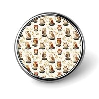 Stone Owl Print Pins for Backpack - Enamel Pins Cute Jacket Coat Hat Bags Badge Pin, Funny Novelty U