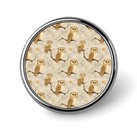 Moon Owl Print Pins for Backpack - Enamel Pins Cute Jacket Coat Hat Bags Badge Pin, Funny Novelty Un