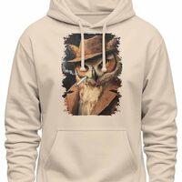 Ufiyudes Retro Western Unisex Hoodies for Adults, Owl Vintage Gentleman Animal Men's Women'