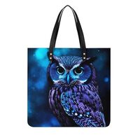 Blue Owl PU Leather Tote Bag for Women Work Large Capacity Shoulder Bag Top Handle Purses And Handba