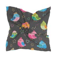 KOPIRIT Owls Hearts Valentine Pattern Silk Scarf for Women Head Hair Scarf Bandana Headscarf 23.6&qu