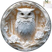 Luna Owl Puzzle, 3D Owls Puzzle, White Owls Art Jigsaw Puzzles, Intricate Laser-Cut Puzzles, Impossi