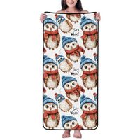 GVYGVY Cotton Bath Towels for Bathroom - Scarf Owl Cute Print Microfiber Towels for Body Bath Sheets