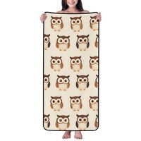 GVYGVY Cotton Bath Towels for Bathroom - Cute Owl Print Microfiber Towels for Body Bath Sheets, Quic