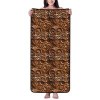 GVYGVY Cotton Bath Towels for Bathroom - Wood Grain Owl Print Microfiber Towels for Body Bath Sheets