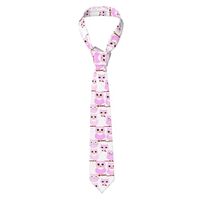 JxWCher Classic Men's Necktie Satin Ties Business Suit Accessory Cute owl Print Casual Tie for 
