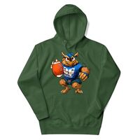 Rugby owl Hoodie Pullover Forest Green