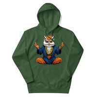 Owl yoga Hoodie Pullover Forest Green