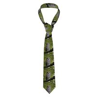 DRTGEDS Owl Tree Branches Business Tie For Men Classic Formal Necktie Versatile Dress Professional S