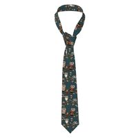 DRTGEDS Owls On Tree Branches Business Tie For Men Classic Formal Necktie Versatile Dress Profession