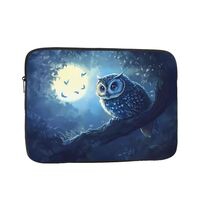 Cute owl Patterned 10 inch Portable Laptop Bag - Perfect for Business, Travel, School, Office Shockp