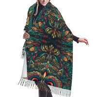 LZQPOEAS Owl Shape Color Scarf for Women Winter Warm Scarves, Cashmere Feel Tassel Fashion Scarfs, P