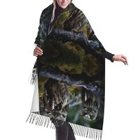 HETPLKD Wild Owl Birds Scarf for Women Winter Warm Scarves, Cashmere Feel Tassel Fashion Scarfs, Pas