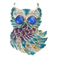Exquisite Handmade Owl Drip Oil Brooch Fashion Forward Decorative Pin For Special Event And Professi