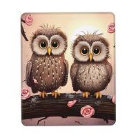 Square Mouse Pad with Non-Slip Rubber Base 7 x 8.6 in Mouse Mat with Stitched Edge Cute Owls Gaming