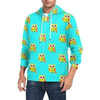 CUPADA Mens Full Zip Hoodie Colorful Owl Print Long Sleeve Casual Sweatshirt with Pocket Jacket Outf