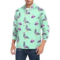 CUPADA Mens Fashion Hoodies Pigeons Owls Full Zip Hoodie with Pocket Casual Sweatshirt Comfortable F