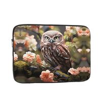 Owl and Flower Laptop Case Sleeve 13 inch, Shockproof Protective Notebook Case Travel Laptop Bag Bri