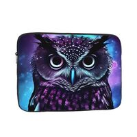 Purple Owl Laptop Case Sleeve 10 inch, Shockproof Protective Notebook Case Travel Laptop Bag Briefca