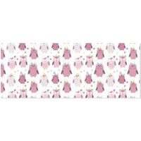 OTVEE 3 Rolls Birthday Wrapping Paper Roll - Cute Pink Owls Flowers Design Gift Wrapping Paper for C