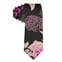 Supdreamc Men Boys Fashionable Pink Owl Necktie Ties, Long Skinny Gentleman Ties for Business Gradua