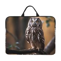 Owl Standing on The Tree Laptop Case Sleeve 14" Laptop Bag Shockproof Computer Carrying Cover P