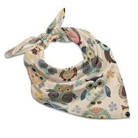 Satin Square Scarf for Women 25 Inch Soft Silk Like Scarves Elegant Lightweight Color Owl Pattern Ba