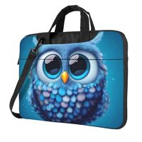 Laptop Sleeve 15 inch Shockproof Computer Bag Blue owl Laptop Case with Handle Shoulder Bag for Lapt