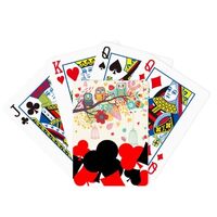DIYthinker Illustration Animals Branches Flowers Owls Symbol Poker Playing Card Classic Game