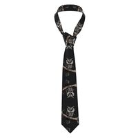 LPLSNWS Late Night Owl Printed Business Ties, Suitable for Office and Business Travel, Men's Fo