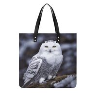 Arctic Owl PU Leather Tote Bag for Women Work Large Capacity Shoulder Bag Top Handle Purses And Hand