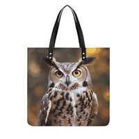 Owl Birds Handbag Soft Genuine Leather Tote Shoulder Bag Purses And Handbag Top Magnetic Snap Closur