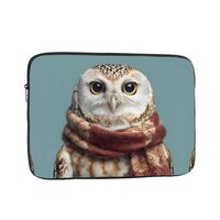 WHJSHOP Owl Wearing a Scarf Prints Portable Shockproof Laptop Sleeve Case for Men and Women Business
