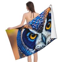puythgg Soft Microfiber Blue Owl 1 Print Bath Towel:Super Absorbent,Quick-Drying,Lightweight Beach/G