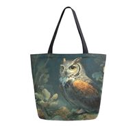 zylymx A Owl Women's Tote Bag Canvas Shoulder Bag for Women Handbag for Work Travel
