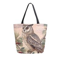Brown Owl Women's Tote Bag Canvas Shoulder Bag for Women Handbag for Work Travel