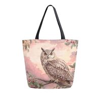 zylymx Owl on The Branch Women's Tote Bag Canvas Shoulder Bag for Women Handbag for Work Travel