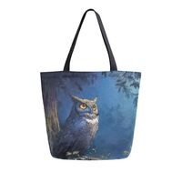 zylymx Owl Women's Tote Bag Canvas Shoulder Bag for Women Handbag for Work Travel