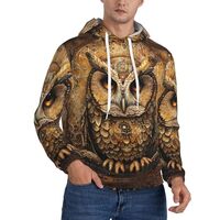 HDSKFNS Owl Beliefs Print Men'S Hoodies Mens Fleece Hoodie Pullover Hooded Sweatshirt For Men S