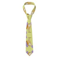 HJFCZH Standing Owl Printing Men's Necktie - Silk Tie for Men, Fashion for Business, Weddings, 